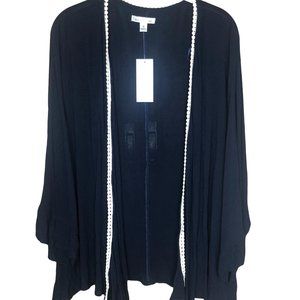 NWT JohnPaulRichard Flowy Navy Lightweight Jacket, Size  Medium